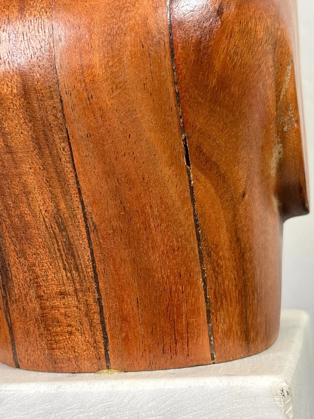 Crate&Barrel Lockhart Wood Elephant Abstract Sculpture 12”